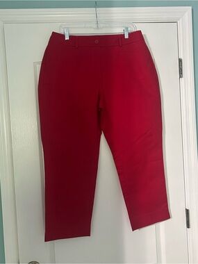 Talbots Red Cropped Ankle Pants.  “The Perfect Crop”